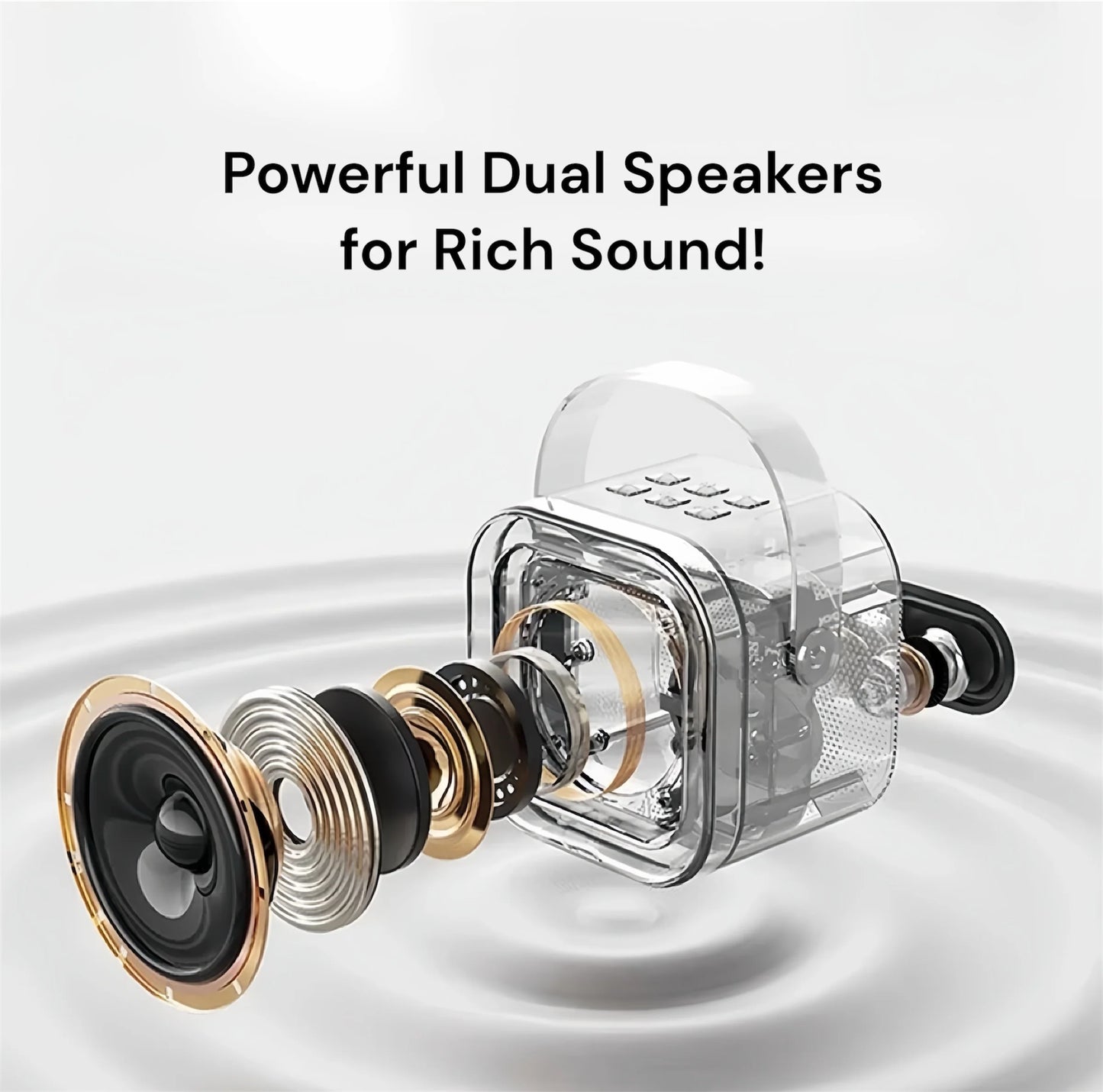 Portable Karaoke Bluetooth Speaker with Wireless Mics & HiFi Sound for Family Fun - storedevanci