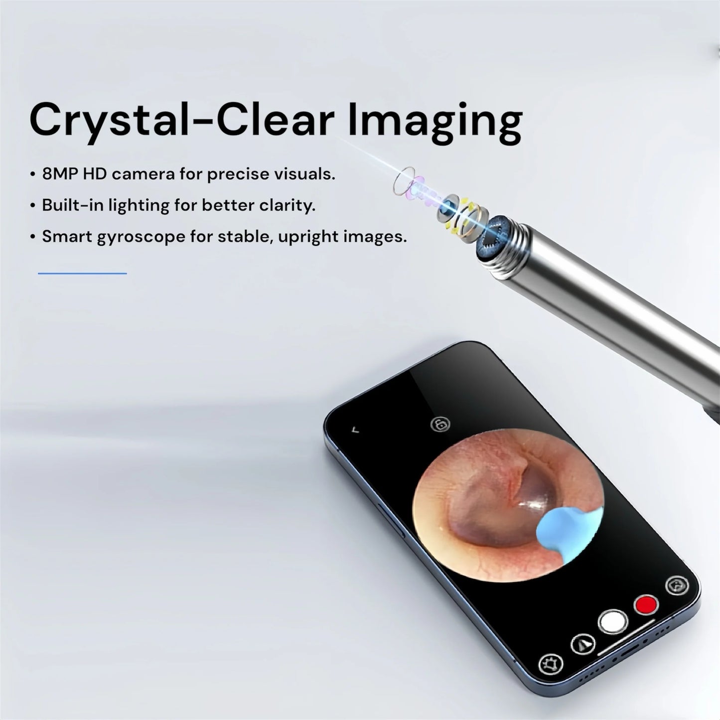 Earwax Remover with Mini Camera & USB-C Charging - Health Care Set for iPhone & Android - storedevanci