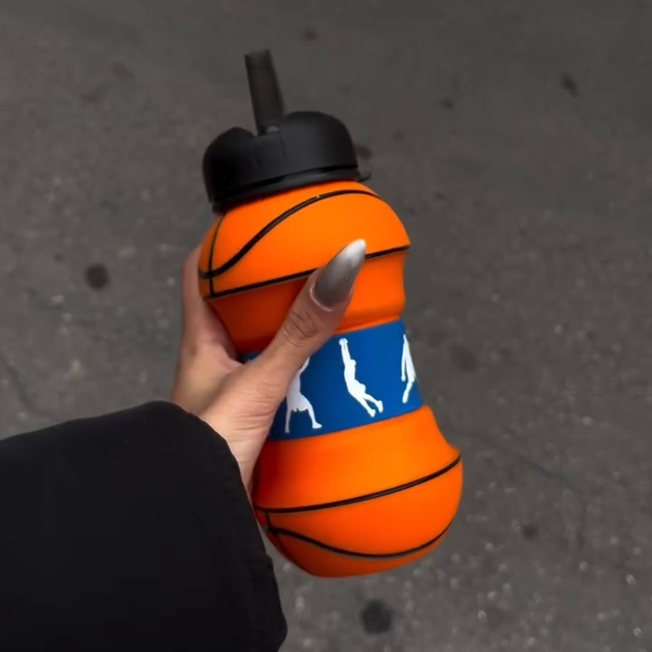 Basketball Shape Collapsible Portable Water Bottles
