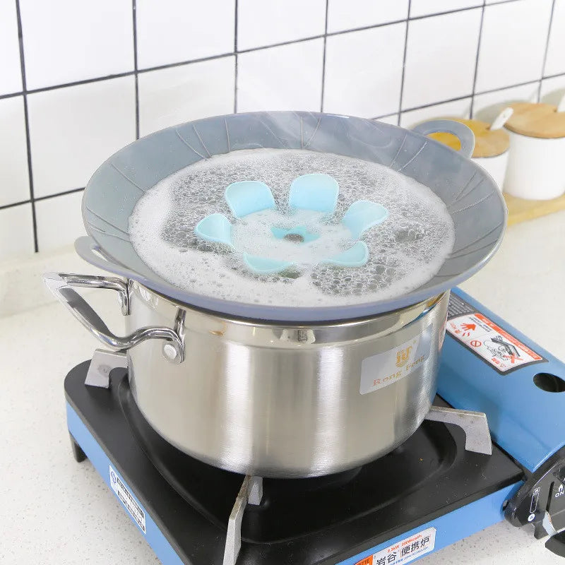 Spill Stopper Silicone Lid: Anti-Spill Multi-Function Kitchen Tool - storedevanci