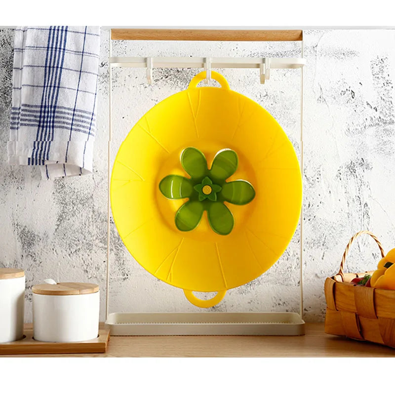 Spill Stopper Silicone Lid: Anti-Spill Multi-Function Kitchen Tool - storedevanci