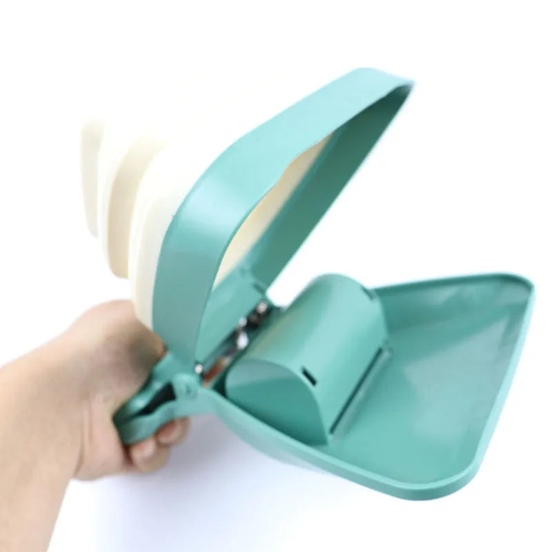 Dog Pet Travel Foldable Pooper Scooper With 1 Roll Decomposable bags Poop Scoop Clean Pick Up Excreta Cleaner - storedevanci