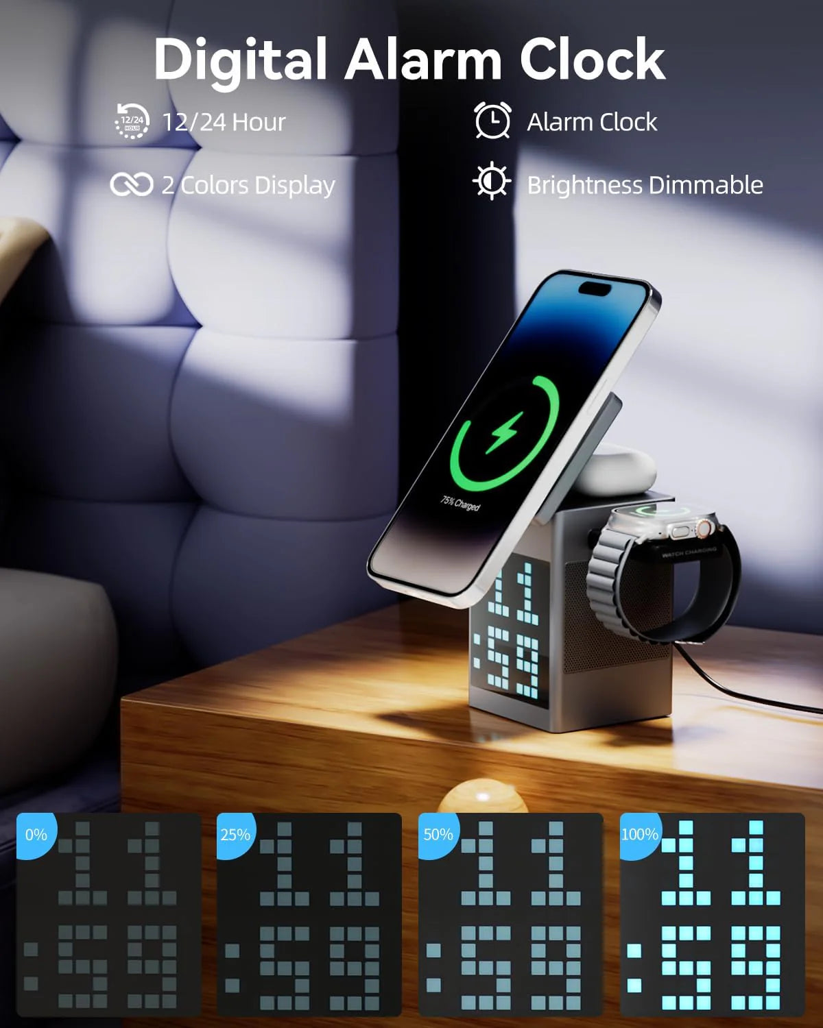 Pixel Charger 6 in 1 Bluetooth Speaker & Charging Station