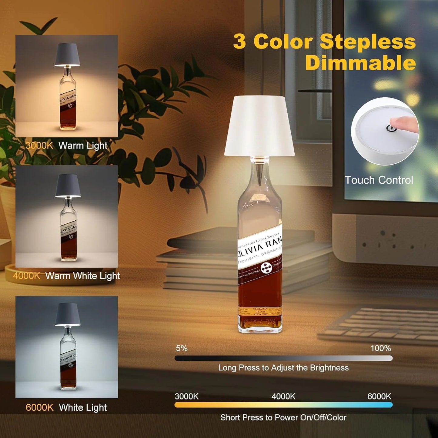 Gen.2 BottleGlow™ RGB Touch Lamp