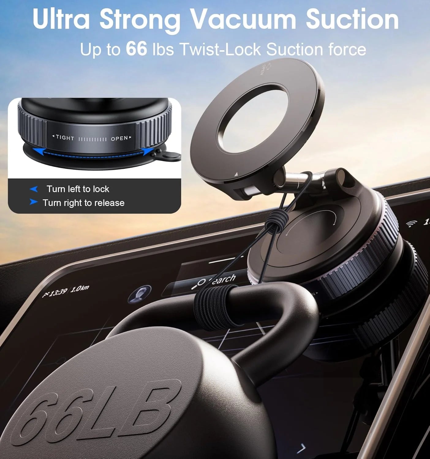 Snanlen 360° Magnetic Suction Phone Mount - The Ultimate Hands-Free Holder - storedevanci