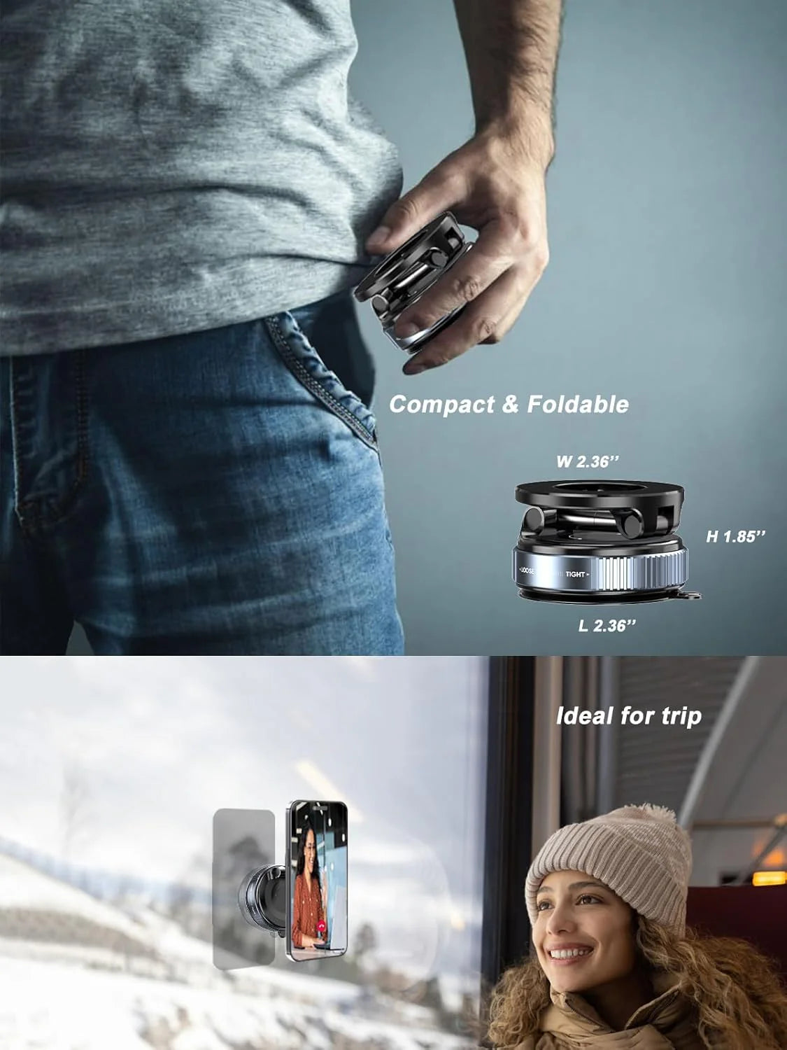 Snanlen 360° Magnetic Suction Phone Mount - The Ultimate Hands-Free Holder - storedevanci