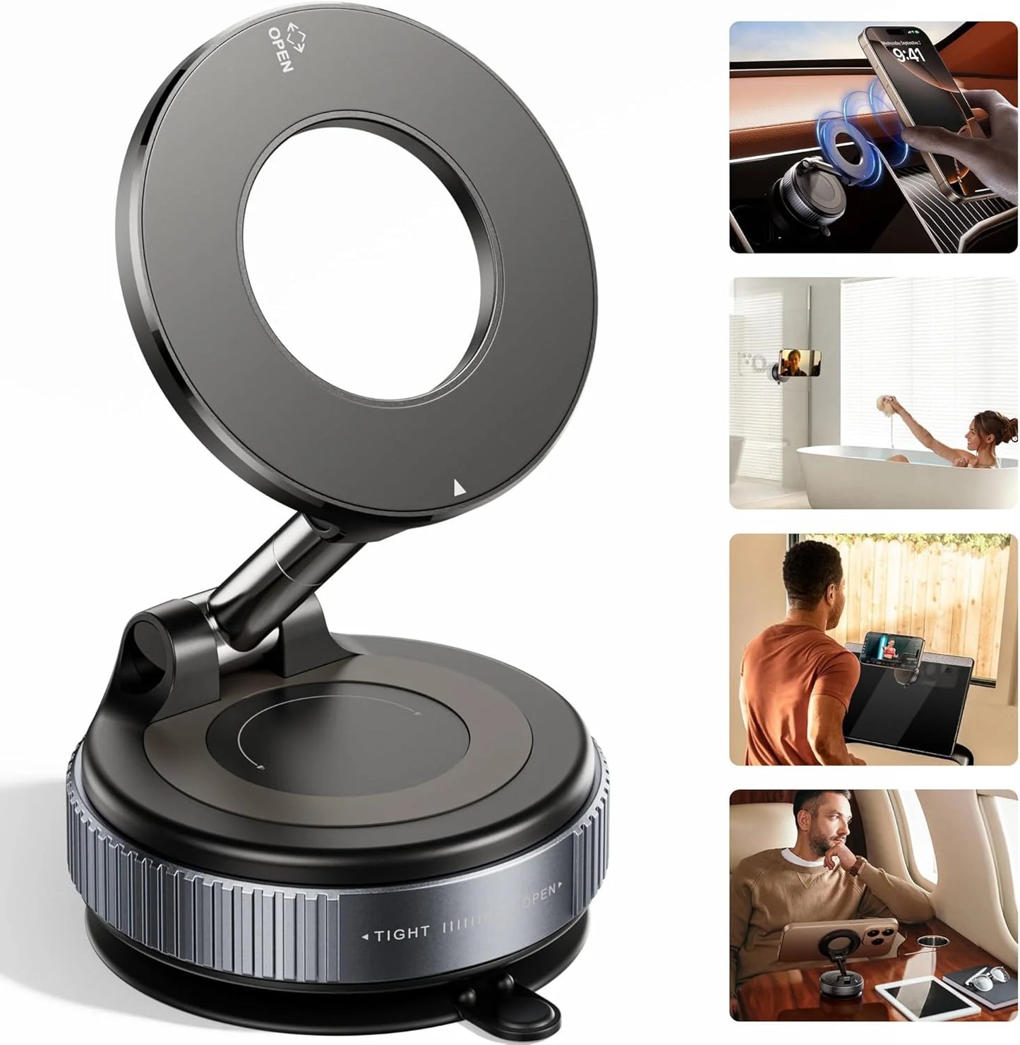 Snanlen 360° Magnetic Suction Phone Mount - The Ultimate Hands-Free Holder - storedevanci