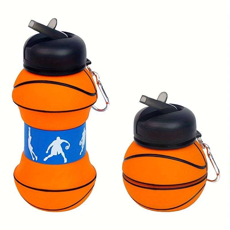 Basketball Shape Collapsible Portable Water Bottles