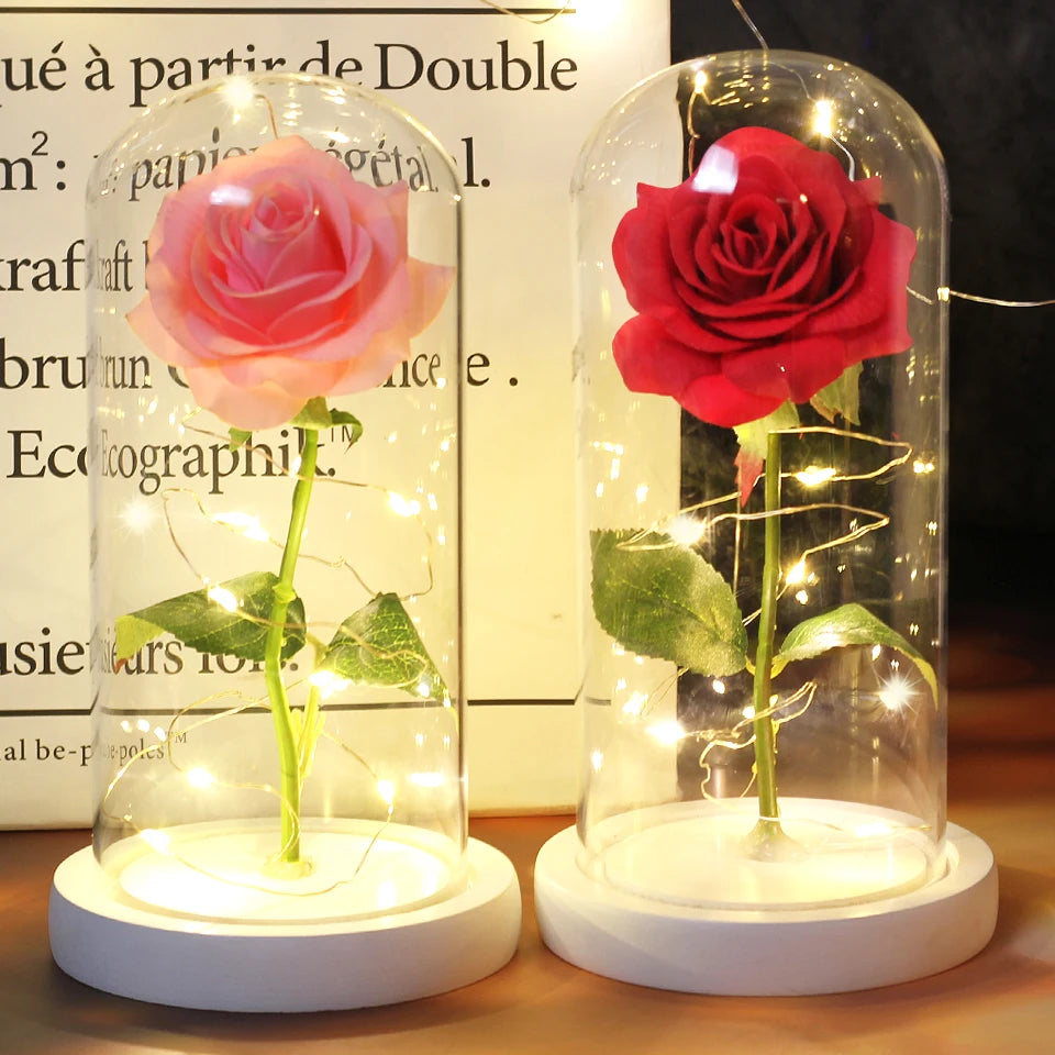LED Enchanted Galaxy Rose in Dome – Perfect Gift for Valentine