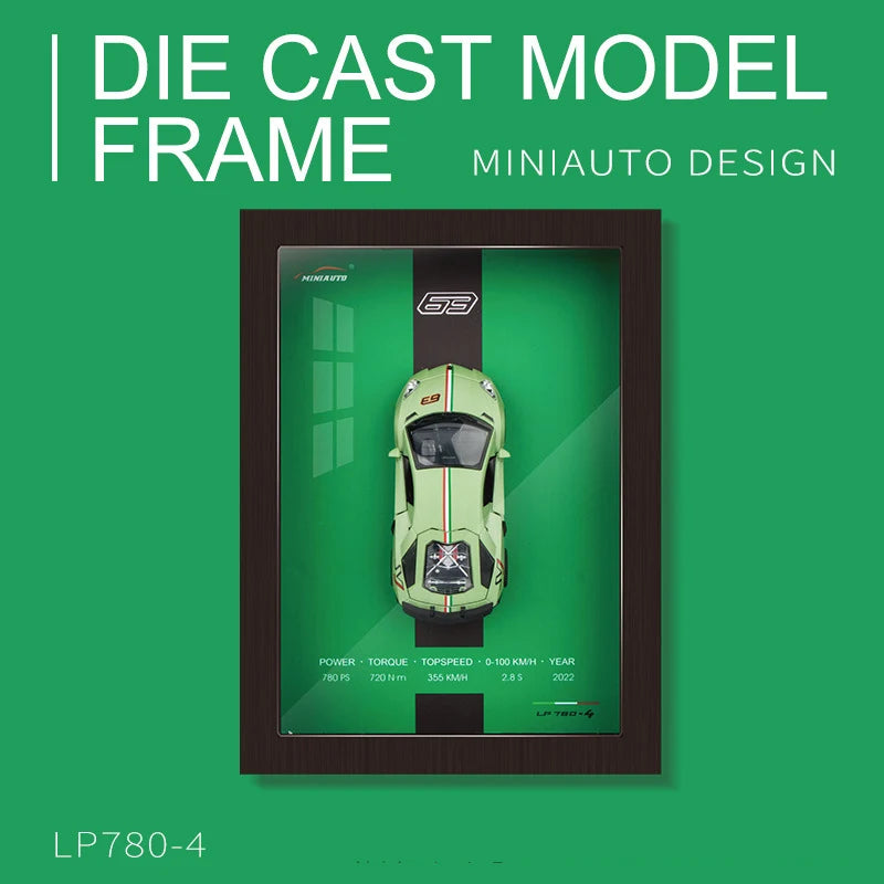 3D Alloy Metal Sports Car Model - Photo Frame & Kids' Decoration - storedevanci