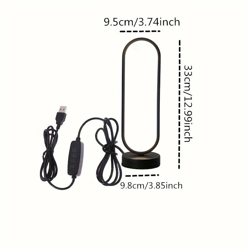 Lamp bedroom Ring Lamp Living Room Three-color Dimming Bedside Lamp LED Night Light - storedevanci