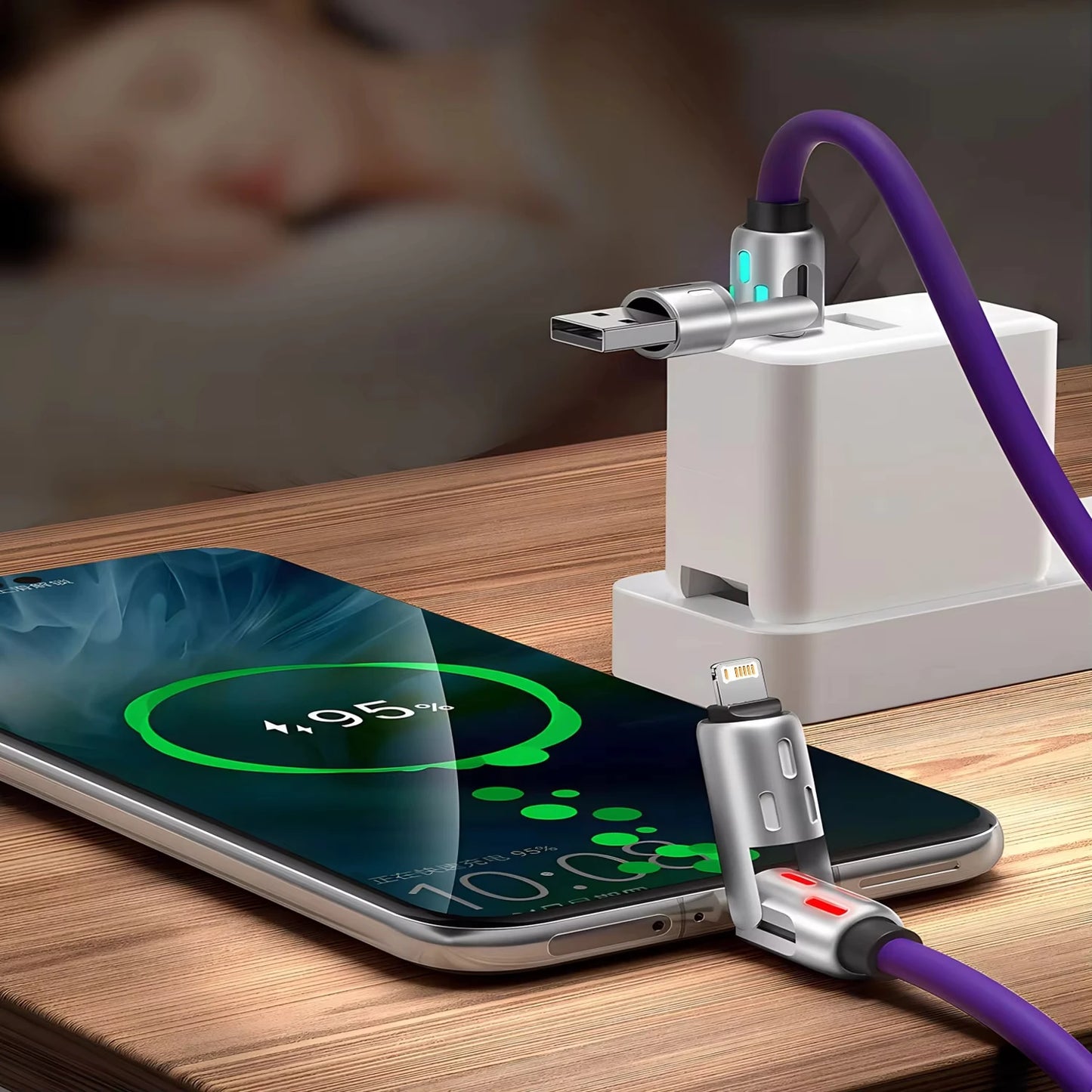 4-in-1 Multi-Connector Charger Cable – USB to Type-C, 240W Fast Charging & Data Transfer - storedevanci