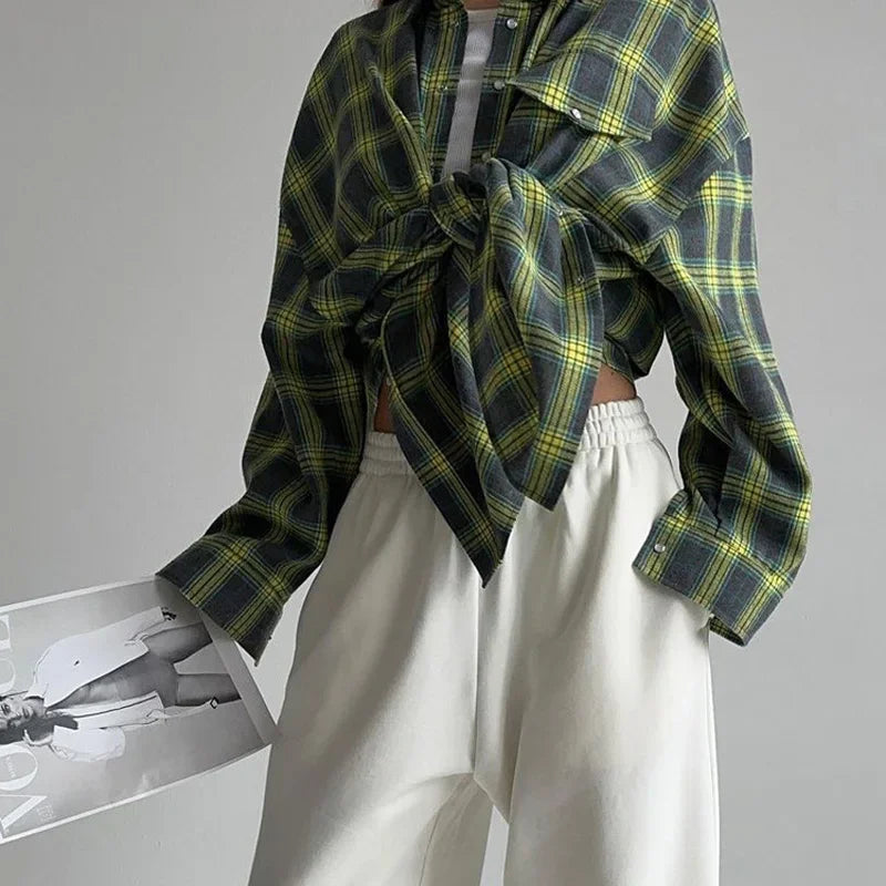 Women Vintage Long Sleeve Fashion Shirt
