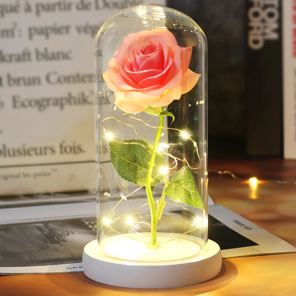LED Enchanted Galaxy Rose in Dome – Perfect Gift for Valentine