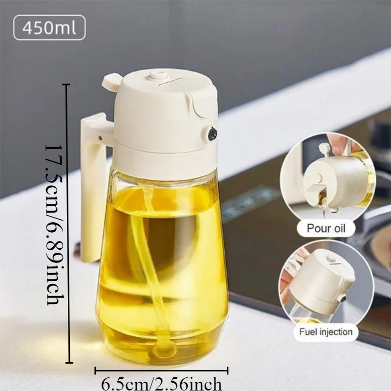 Automatic Olive Oil Sprayer & Seasoning Organizer - 470ML Bottle for Cooking - storedevanci