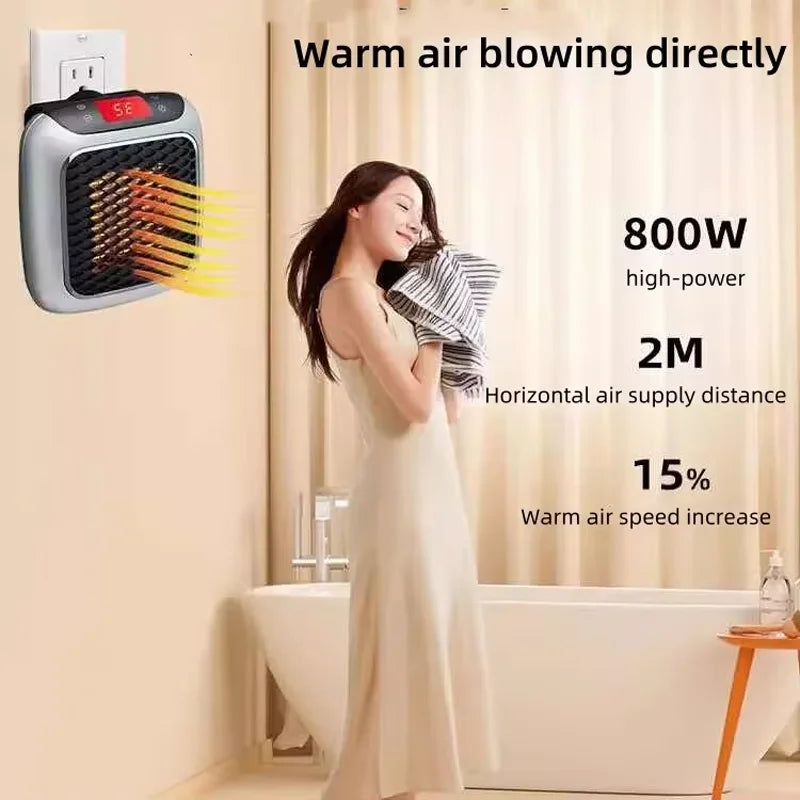 Remote Control Portable Heater Electric Hand Warmer & Wall-Mounted Space Heater for Home - storedevanci