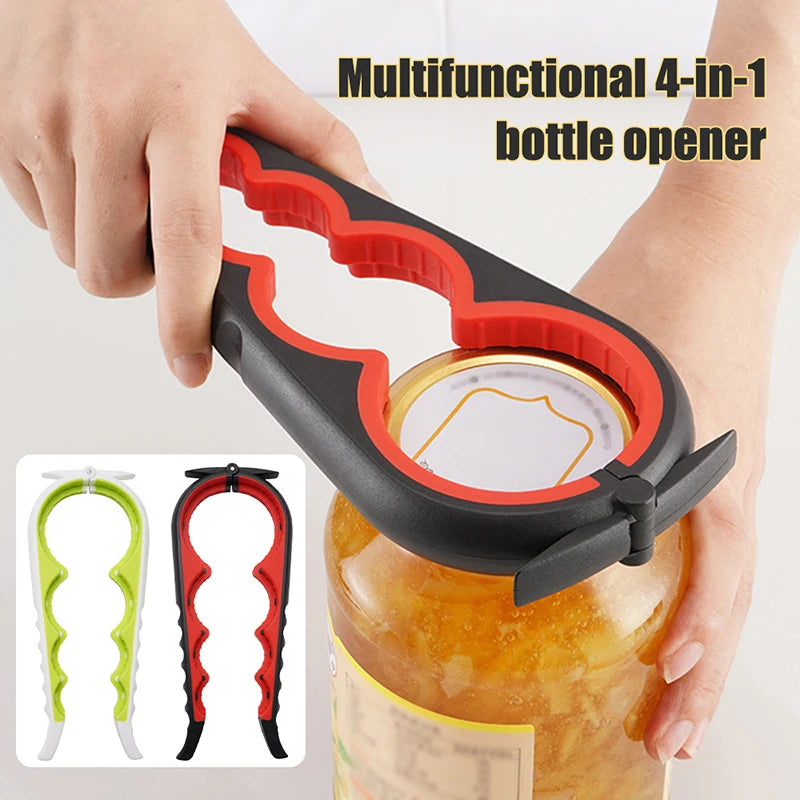 4-in-1 Jar Opener Kit with Silicone Handle – Easy Use for Children, Elderly & Arthritis - storedevanci