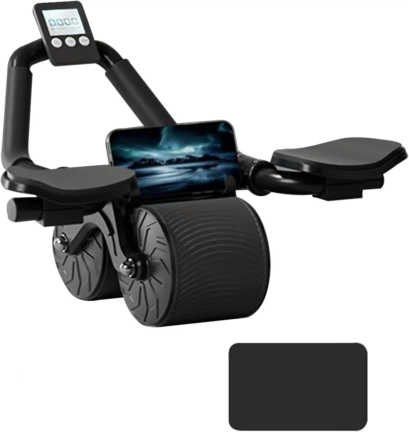Elbow Support Ab Roller Wheel with Automatic Rebound & Counter Display