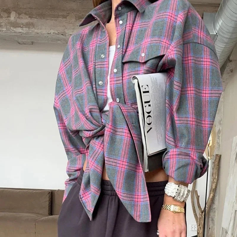 Women Vintage Long Sleeve Fashion Shirt