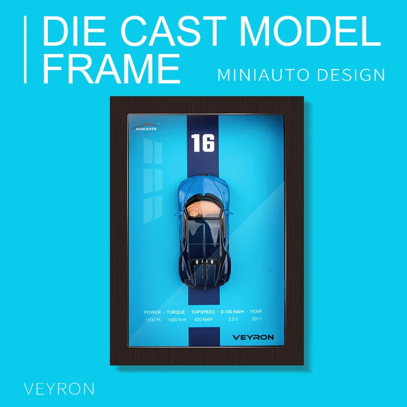 3D Alloy Metal Sports Car Model - Photo Frame & Kids' Decoration - storedevanci