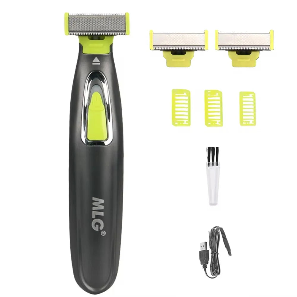 Washable Rechargeable Electric Shaver & Body Trimmer for Men