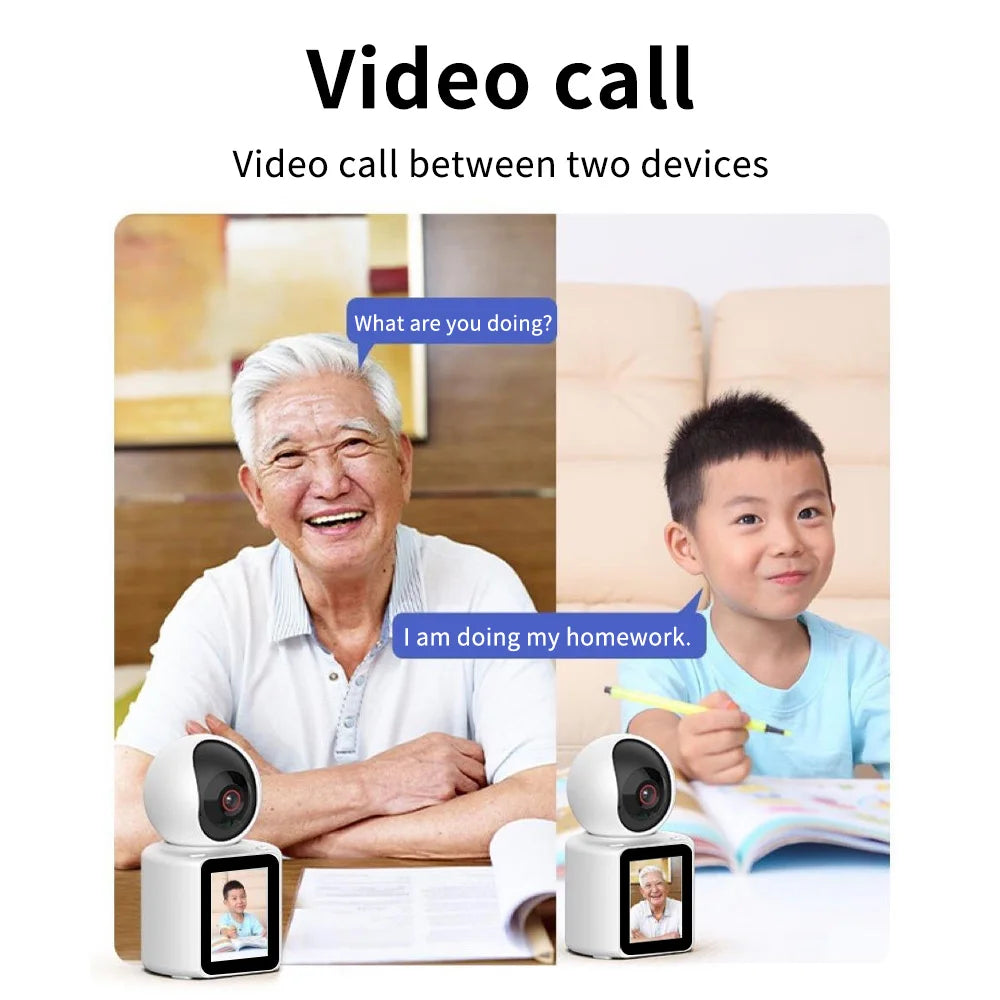 Intelligent WiFi Video Call Camera: 2.8" IPS Screen, FHD 1080P, Two-Way Audio & Voice Assistant - storedevanci