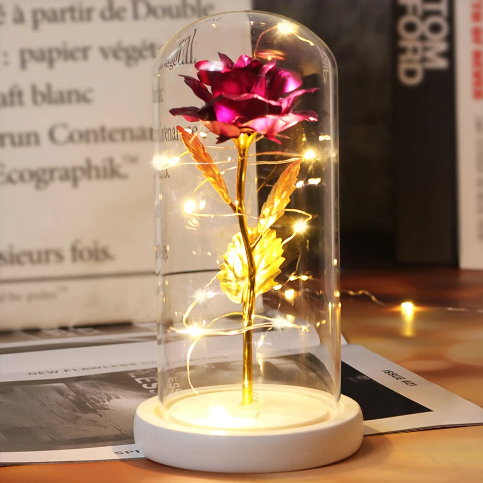 LED Enchanted Galaxy Rose in Dome – Perfect Gift for Valentine