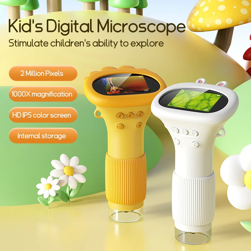 Kids 1000x Magnifier Microscope – 200MP with LED, Photo & Video Function - storedevanci