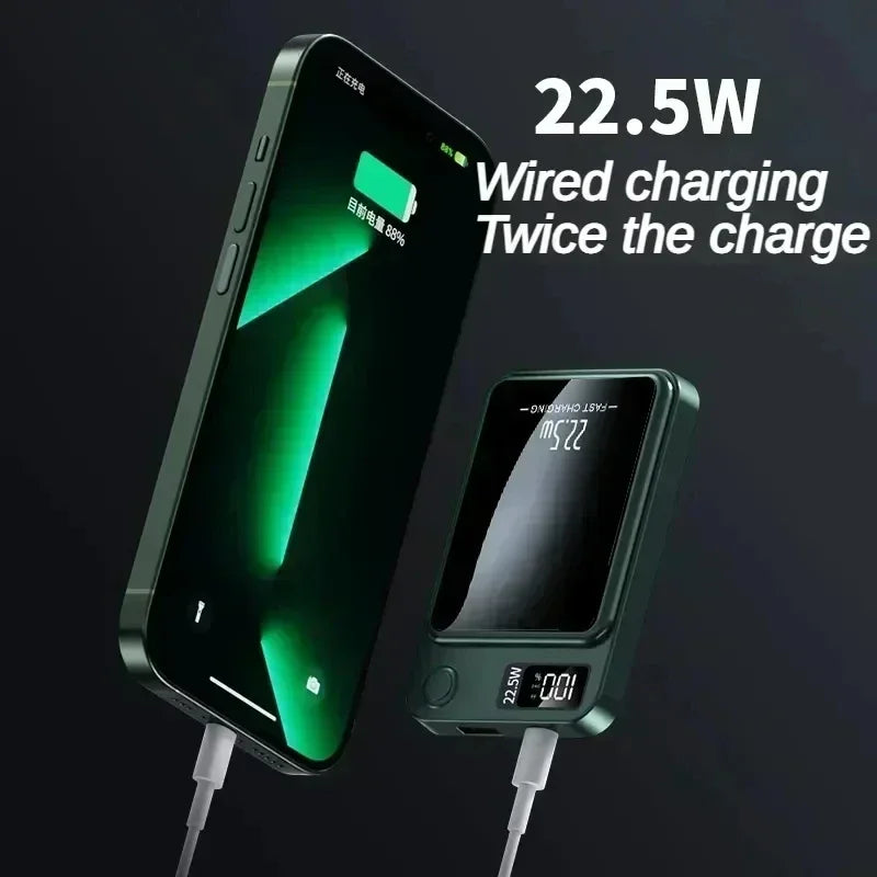 Magnetic Wireless 100,000mAh Power Bank 22.5W Fast Charger for iPhone, Huawei, Samsung - storedevanci
