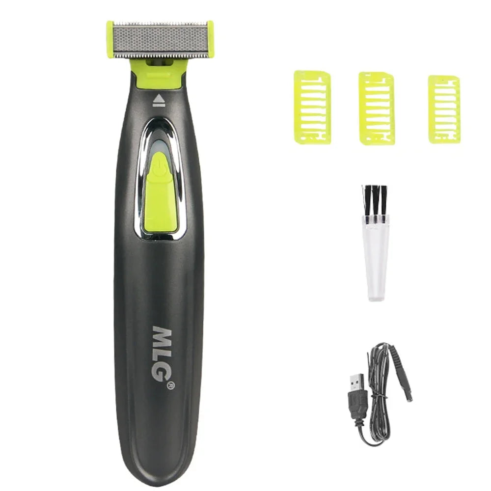 Washable Rechargeable Electric Shaver & Body Trimmer for Men