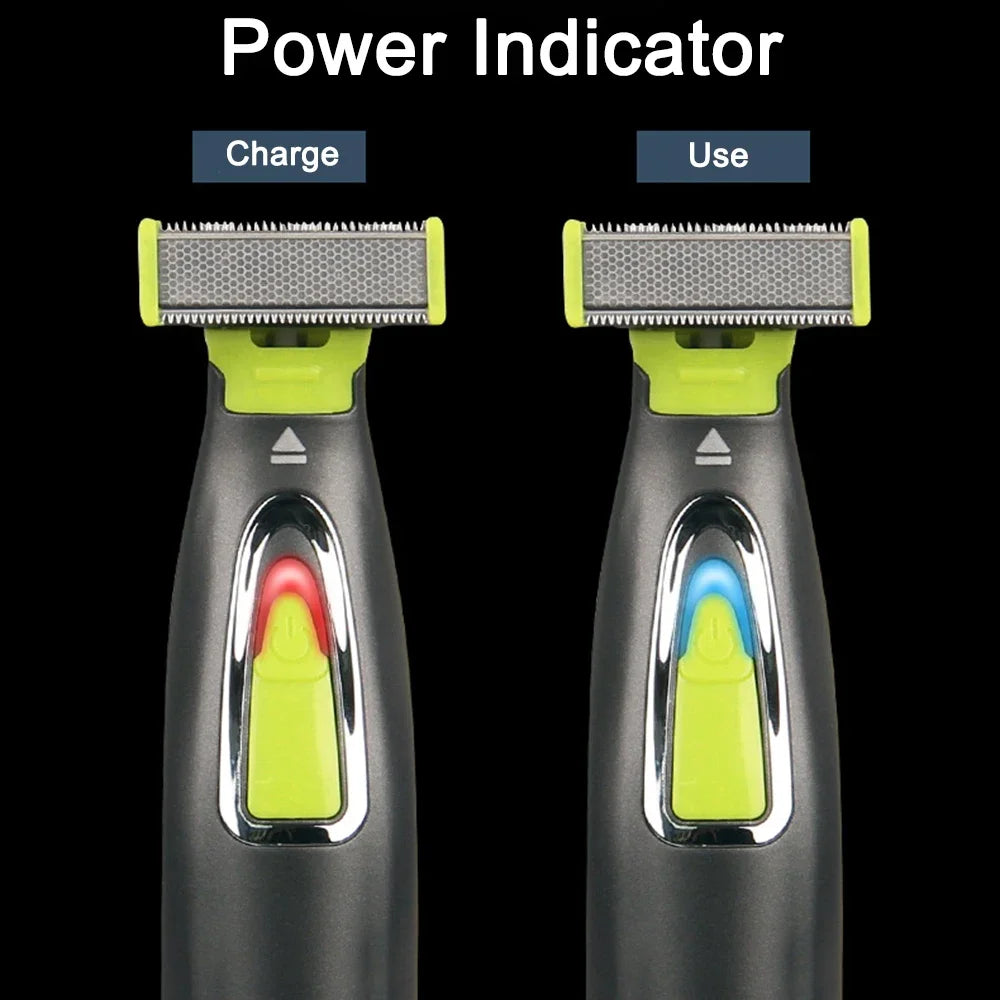 Washable Rechargeable Electric Shaver & Body Trimmer for Men