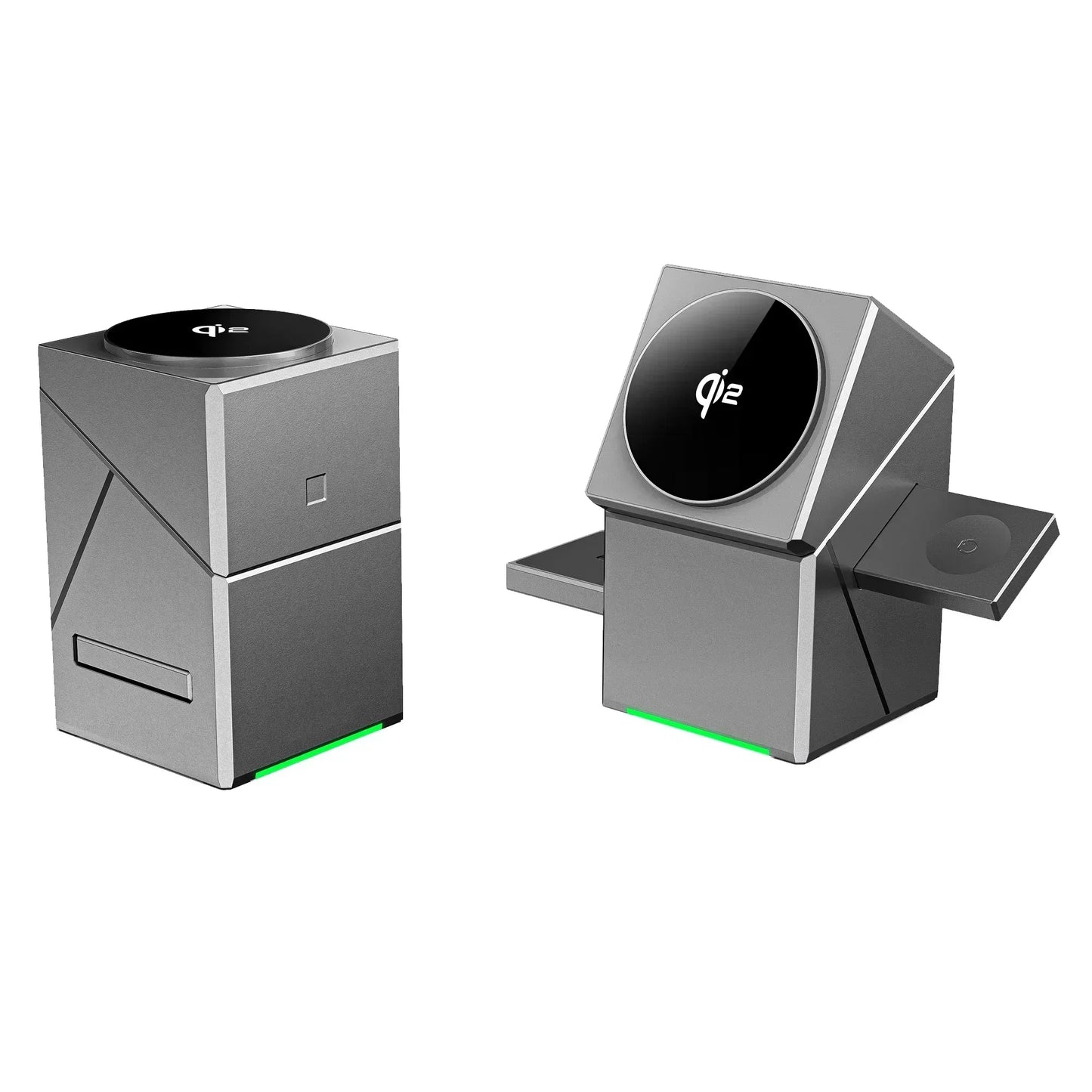 Qi2 3-in-1 Wireless Charger with Auto-Rotating Magic Cube for iPhone, AirPods & iWatch - storedevanci