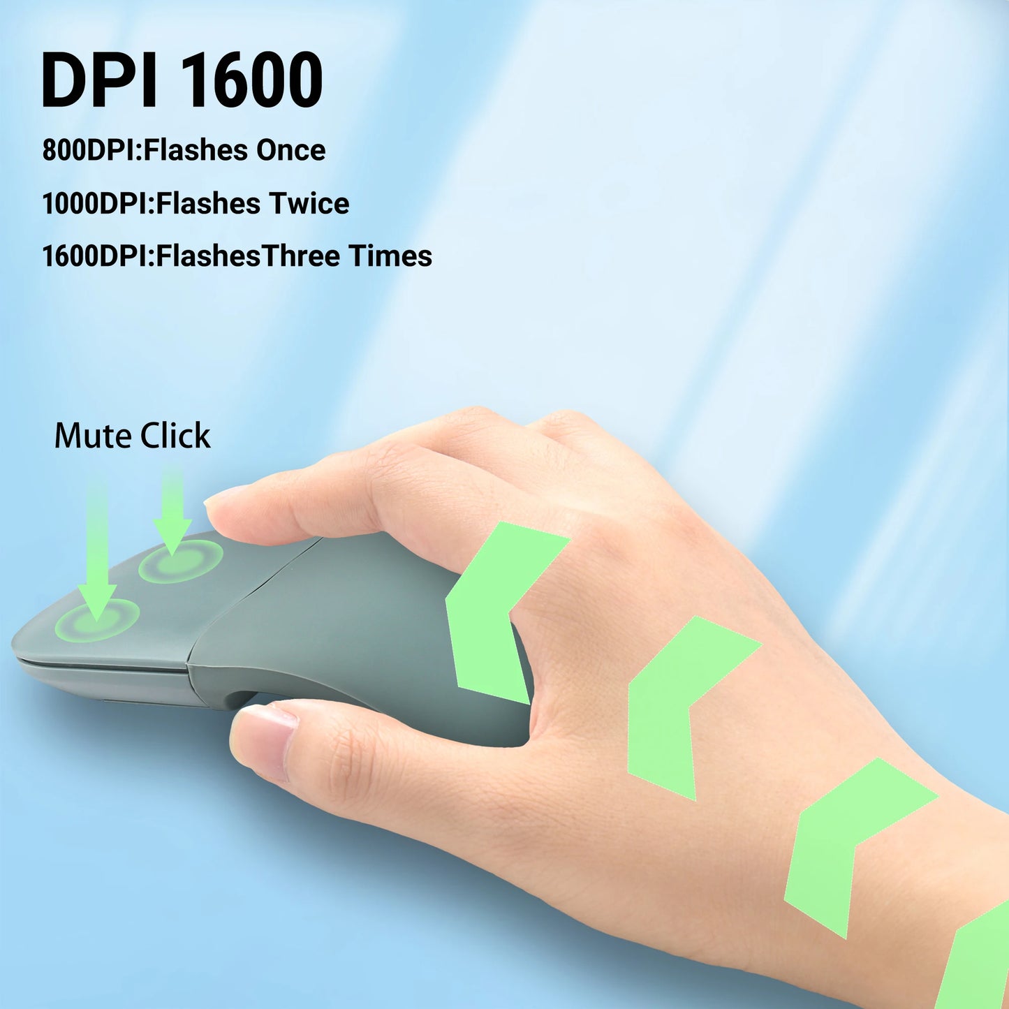 Ultra-Thin Bluetooth 4.0 Foldable Wireless Mouse – 1600 DPI, Mute & Portable for Laptop & Office