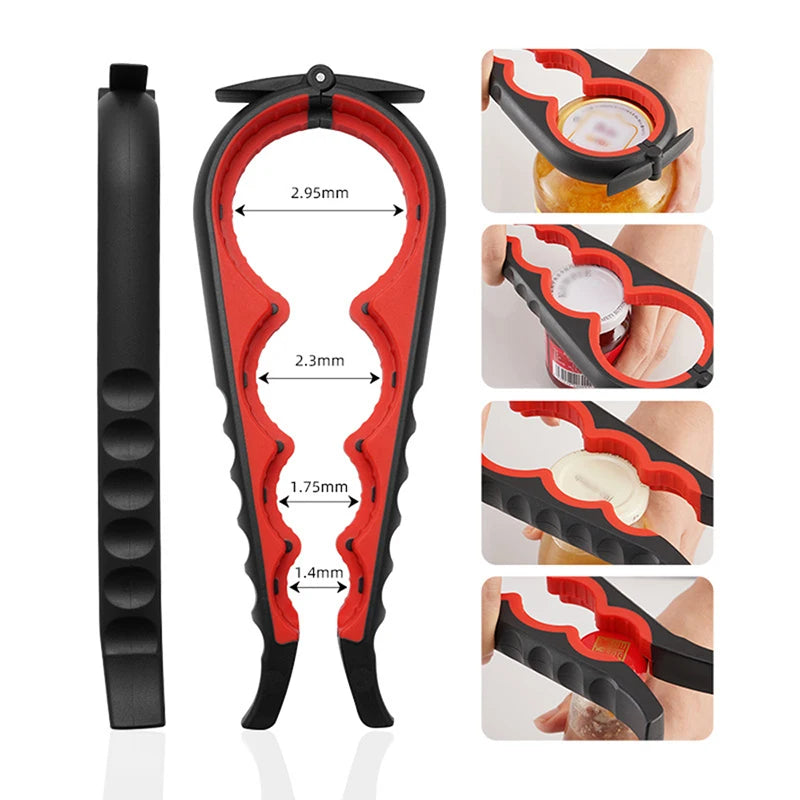 4-in-1 Jar Opener Kit with Silicone Handle – Easy Use for Children, Elderly & Arthritis - storedevanci
