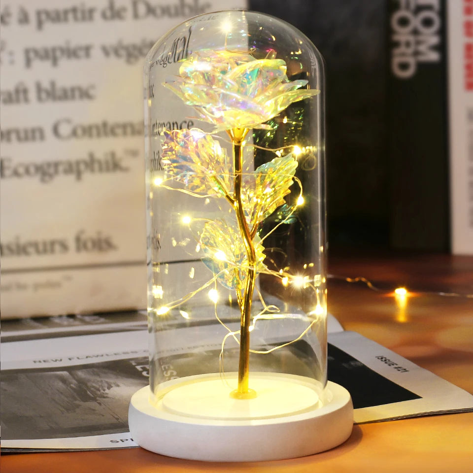 LED Enchanted Galaxy Rose in Dome – Perfect Gift for Valentine