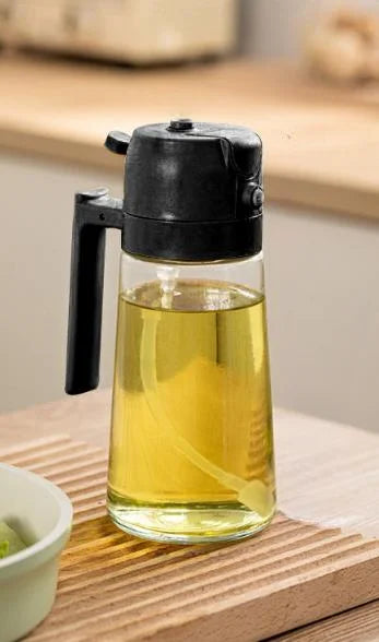 Automatic Olive Oil Sprayer & Seasoning Organizer - 470ML Bottle for Cooking - storedevanci