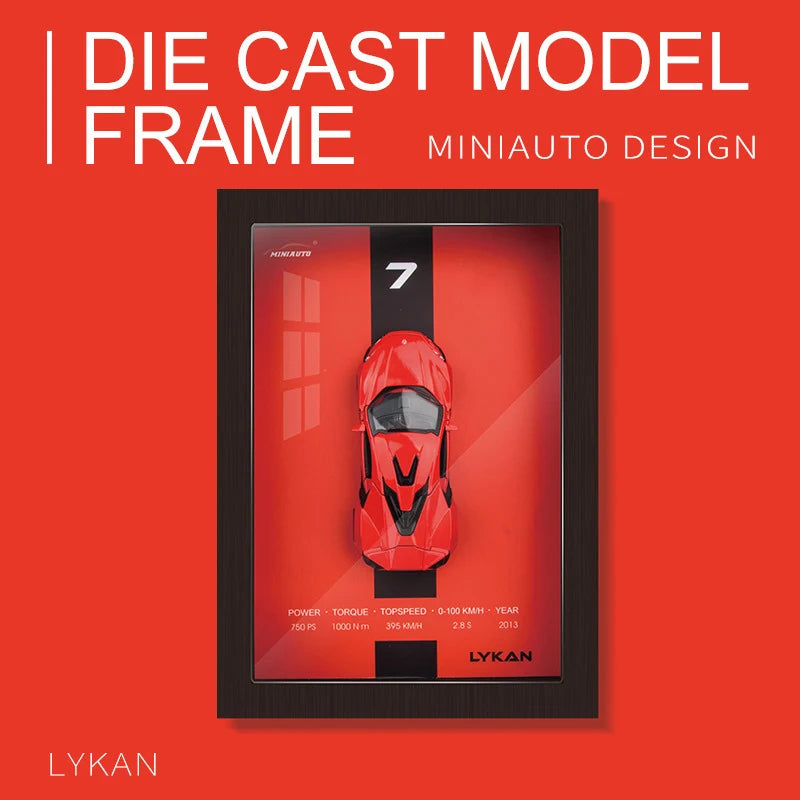 3D Alloy Metal Sports Car Model - Photo Frame & Kids' Decoration - storedevanci