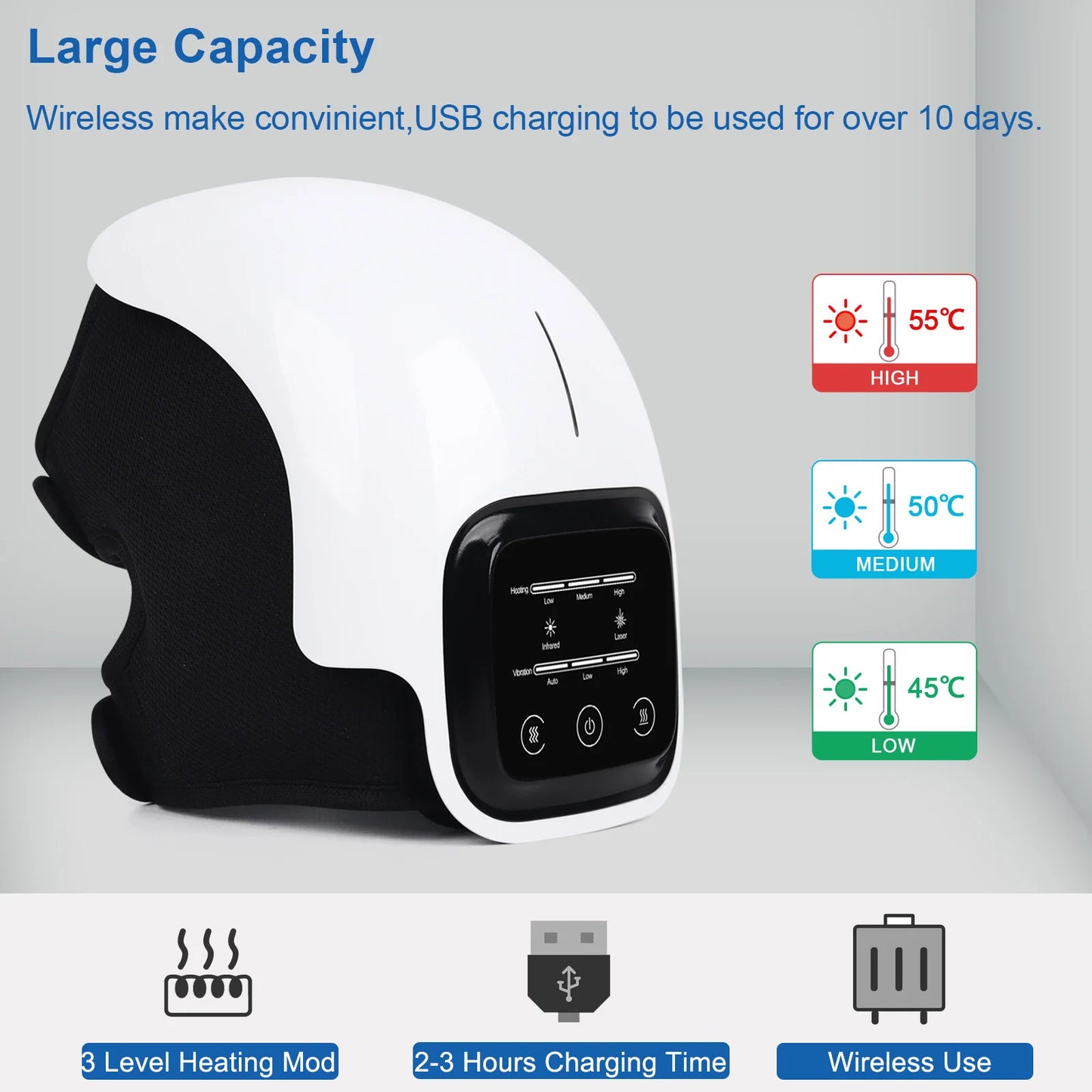 Knee Massager with Infrared Heat & Vibration – Pain Relief for Joints & Muscles