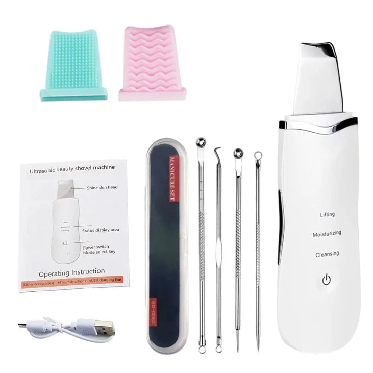 Electric Ultrasonic Skin Scrubber – Face Spatula for Blackhead Removal & Facial Lifting