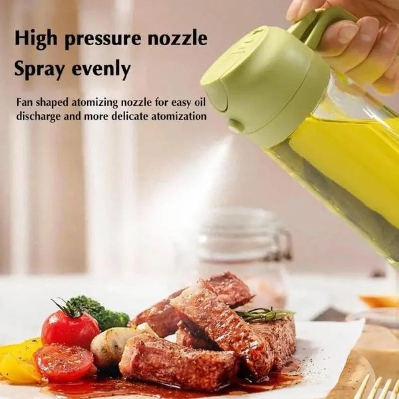 Automatic Olive Oil Sprayer & Seasoning Organizer - 470ML Bottle for Cooking - storedevanci