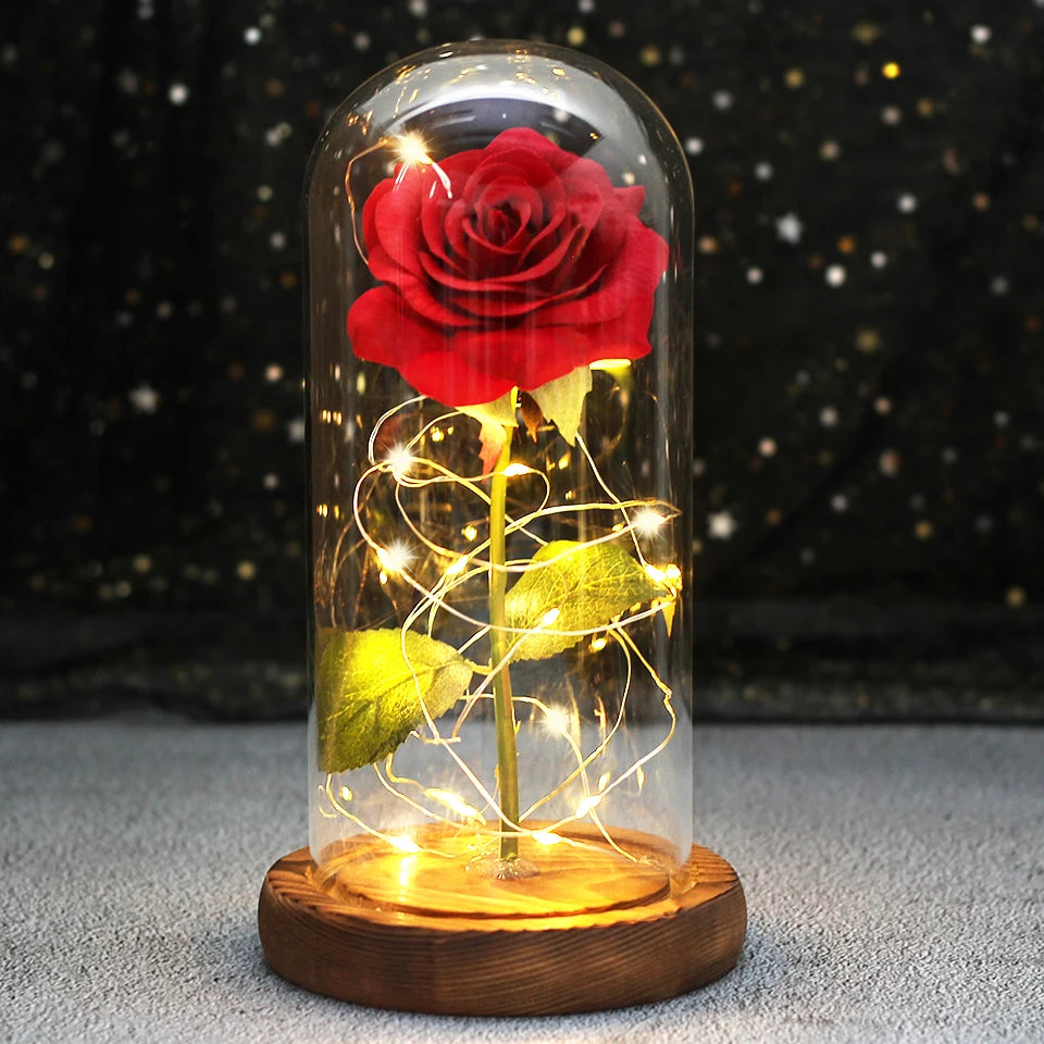 LED Enchanted Galaxy Rose in Dome – Perfect Gift for Valentine