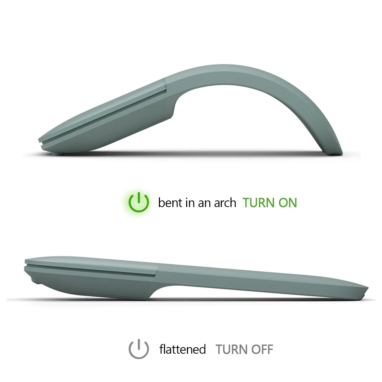 Ultra-Thin Bluetooth 4.0 Foldable Wireless Mouse – 1600 DPI, Mute & Portable for Laptop & Office