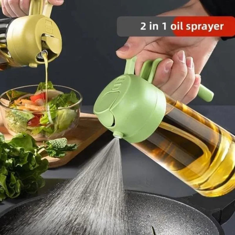 Automatic Olive Oil Sprayer & Seasoning Organizer - 470ML Bottle for Cooking - storedevanci