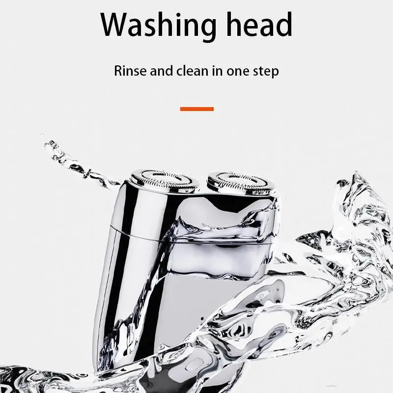 Mini Electric Shaver - Double Head, IPX7 Waterproof, Portable Beard Trimmer & Razor - storedevanci