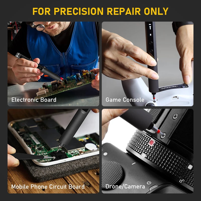 Galacok S6 Max Electric Screwdriver Set – 42 Magnetic Bits, 5 Torque Settings for iPhone, PC & Camera - storedevanci