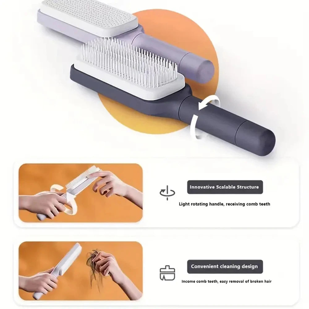 Self-Cleaning Scalp Massage & Anti-Detangling Hair Brush