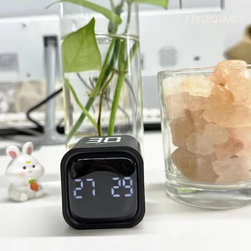 Productivity Cube Timer Gravity Sensor Flipping Led Display 4 Preset Time Dual Modes Countdown Cooking Study Mini Digital Timer - storedevanci