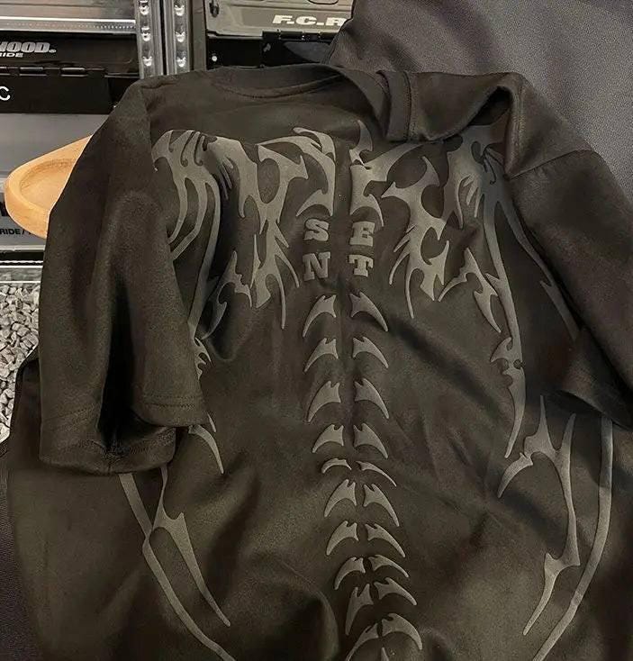 Tshirt Sleeved T Shirt Mens Loose Couple All Match Trendy T-shirt Street Style Hot - storedevanci