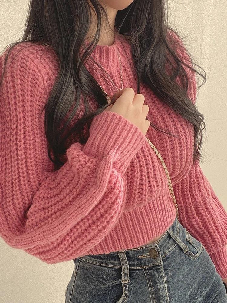 Devanci Loose Vintage Harajuku Lantern Long Sleeve Women Sweater - storedevanci