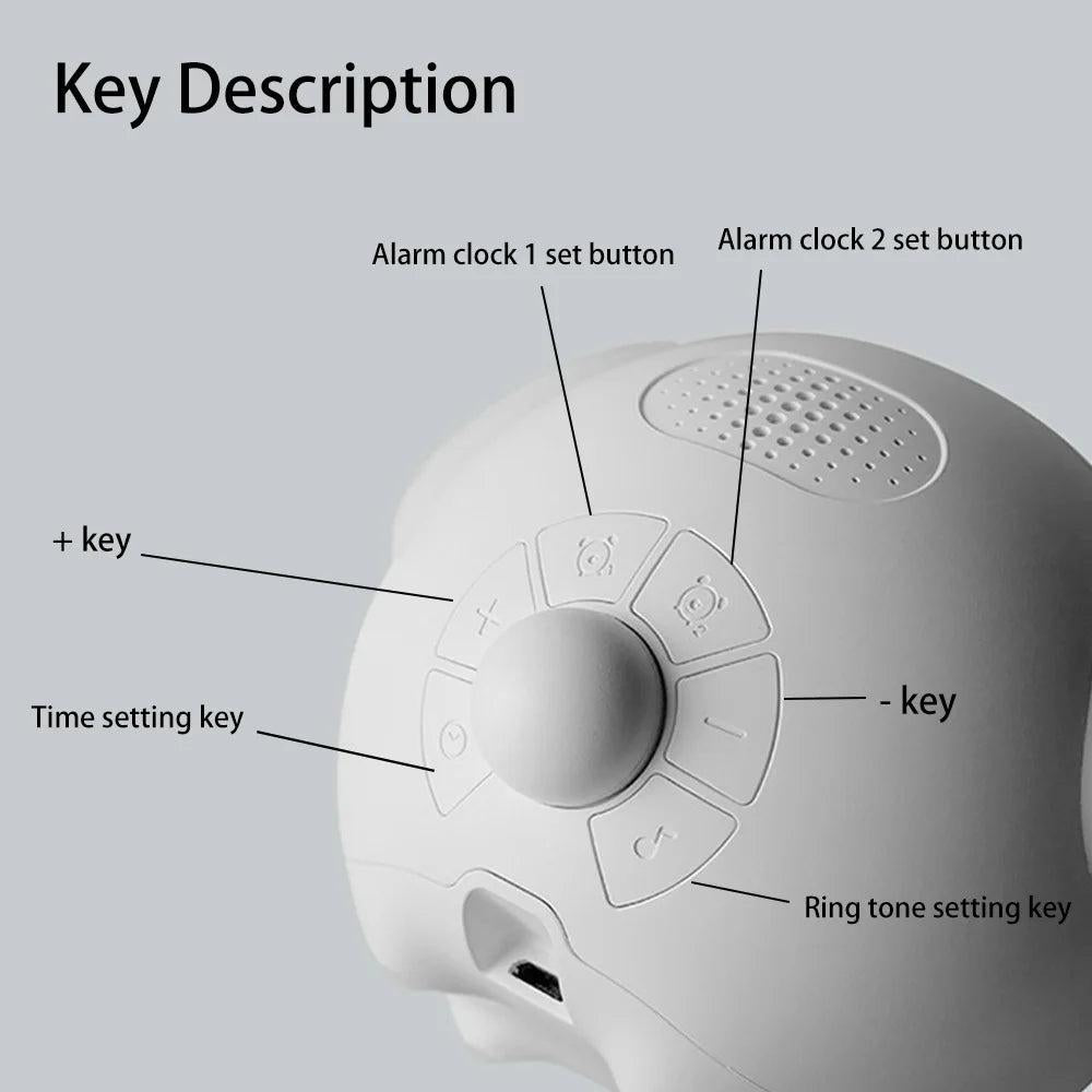Night Light Cute Expression Alarm Clock Child Alarm Clock Voice Controlled Light Multifunctional For Home Thermometer - storedevanci